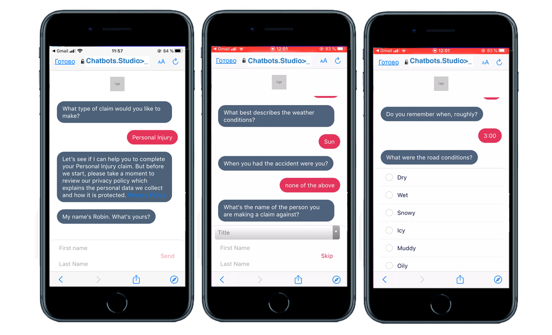 Car Insurance chatbot use case by Chatbots.Studio